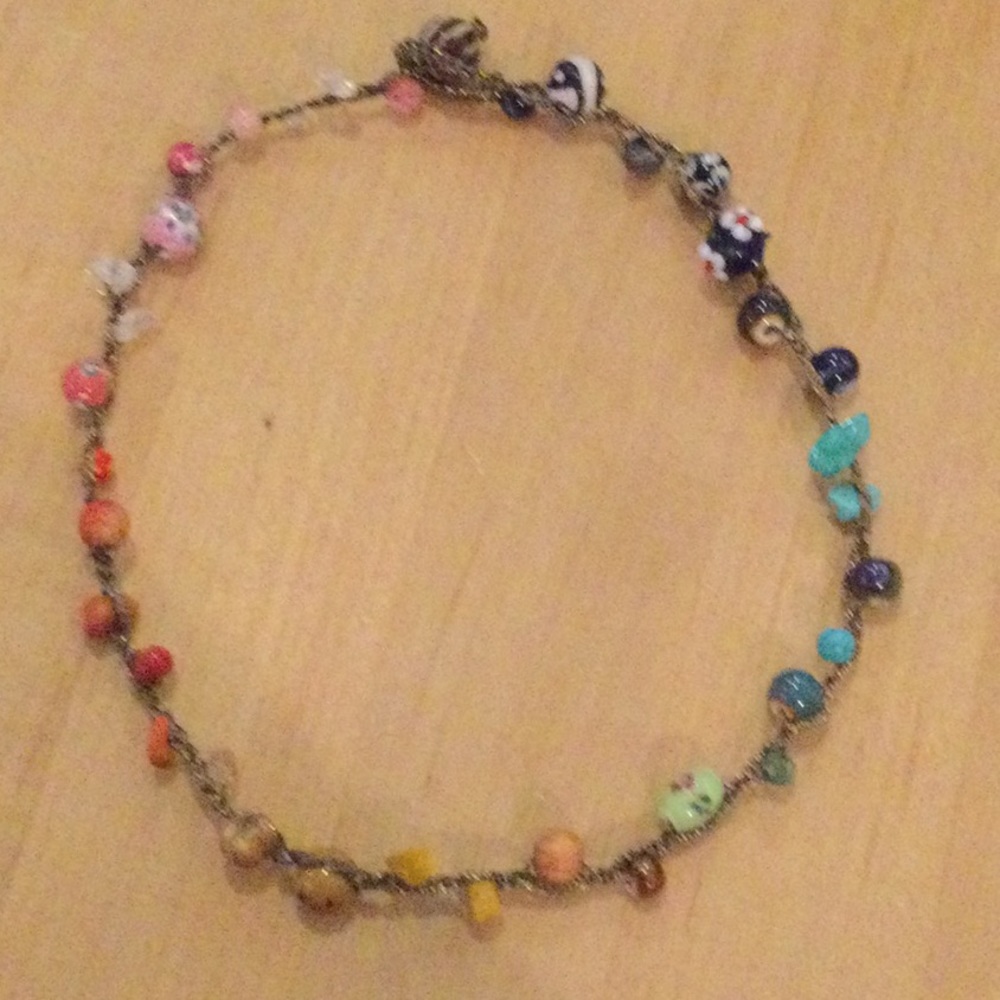Zara stone multi-color choker